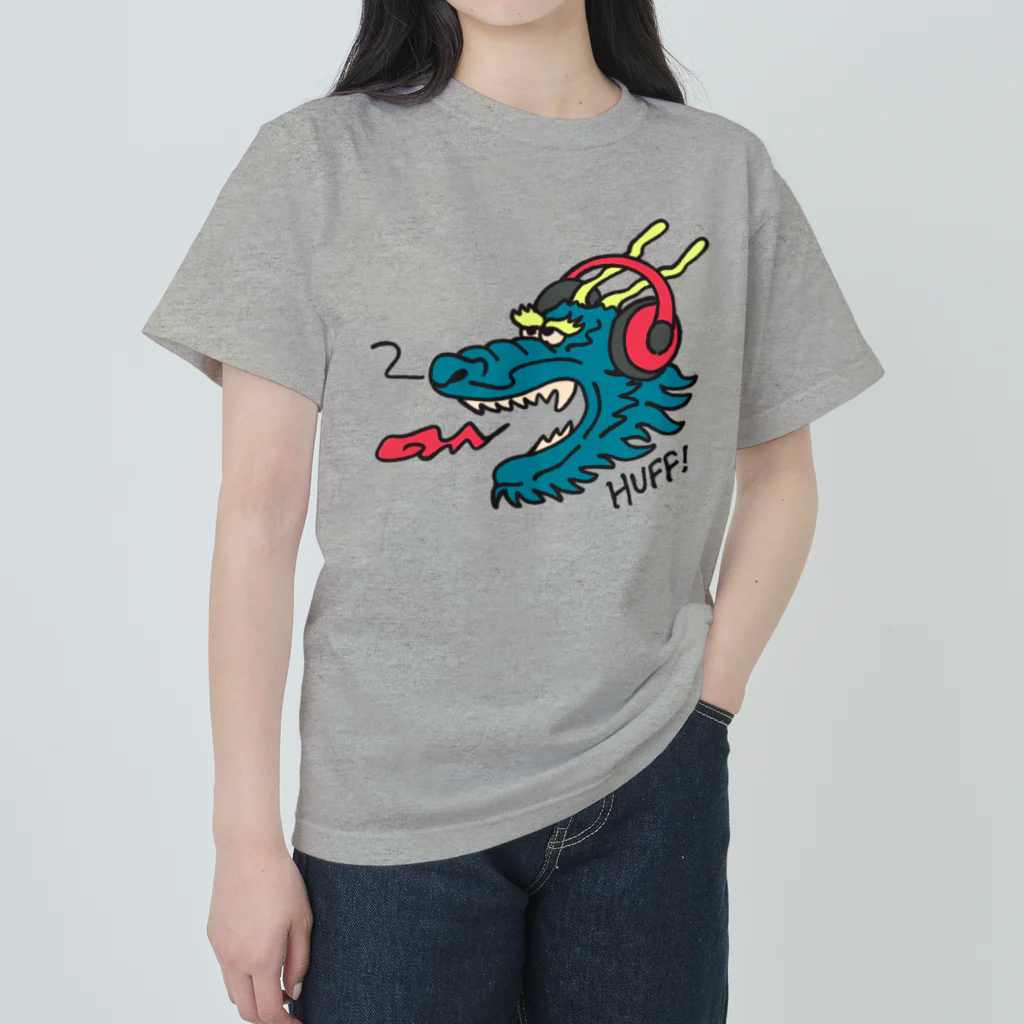 SANNO CREATIONSのヘッドホン・ドラゴン Heavyweight T-Shirt