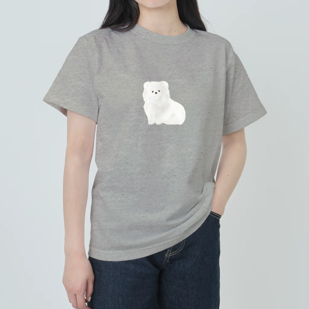 papiko くまさんの【小林愛香さん 着用】ふわふわ　ポメラニアン ヘビーウェイトTシャツ