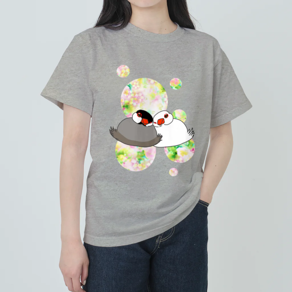 Lily bird（リリーバード）のとろける文鳥ず Heavyweight T-Shirt