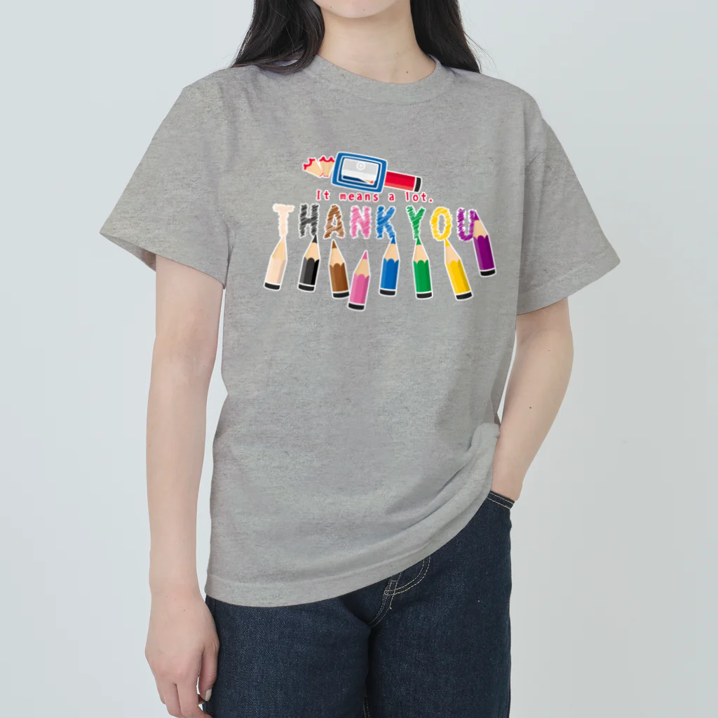 イラスト MONYAAT のCT155　ちびた色鉛筆*B ヘビーウェイトTシャツ