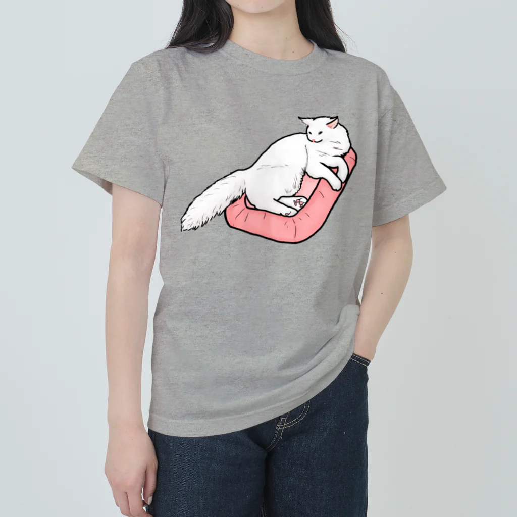 Lily bird（リリーバード）のまったりニャンコ① ヘビーウェイトTシャツ