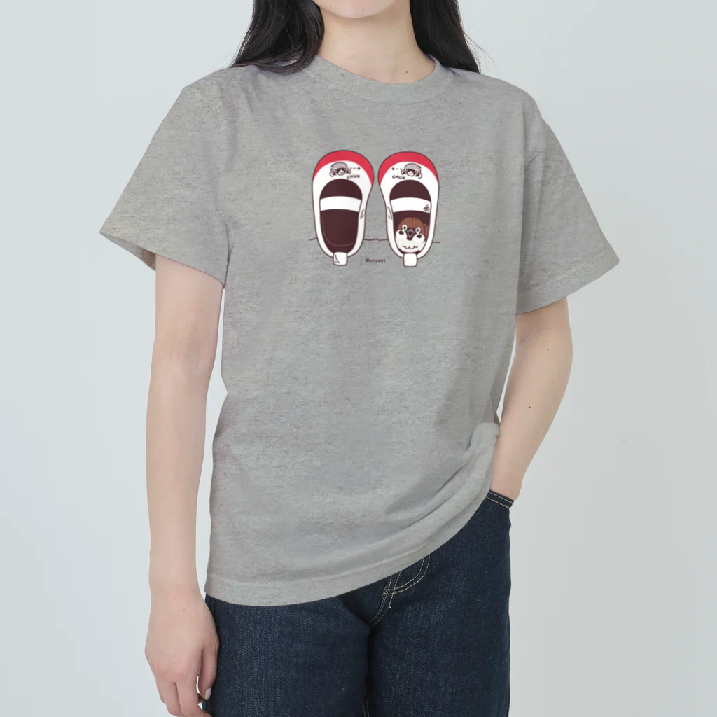 イラスト MONYAAT のCT165 スズメがちゅん*うわばきちゅんA*イラストサイズ普通ver.* ヘビーウェイトTシャツ