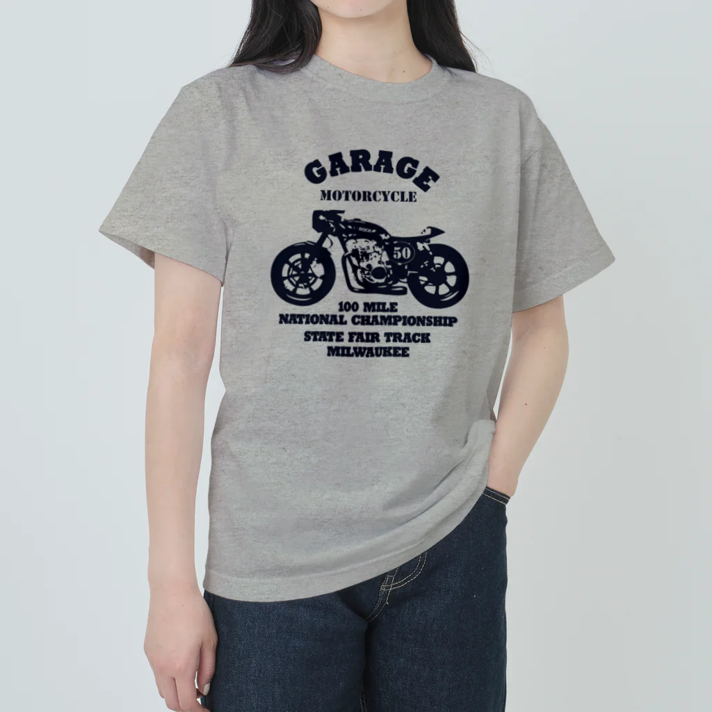 キッズモード某の武骨なバイクデザイン ヘビーウェイトTシャツ