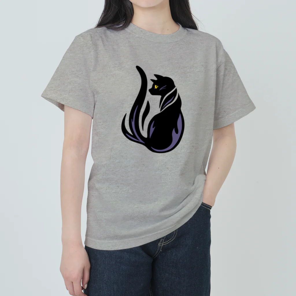 kocoon（コクーン）の夜型生活のネコ（文字無し） Heavyweight T-Shirt