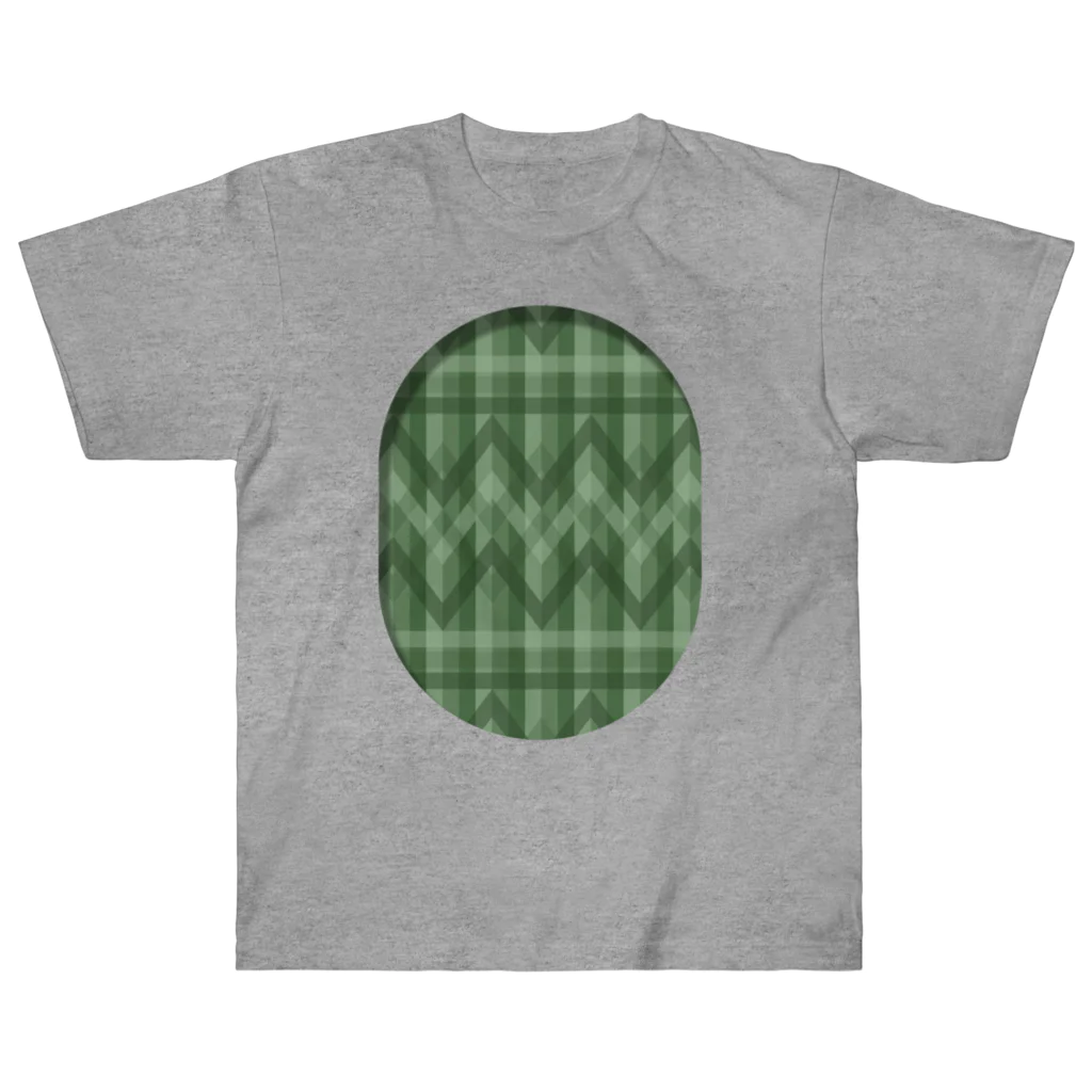 dizzyのzigzag_window_green ヘビーウェイトTシャツ