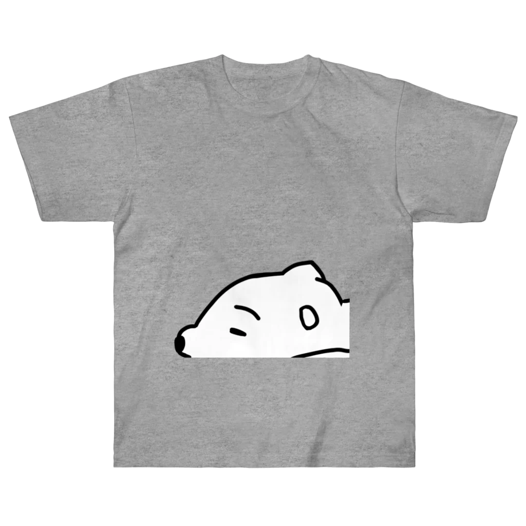 ラクガキ絵のだれてる白い生き物 Heavyweight T-Shirt