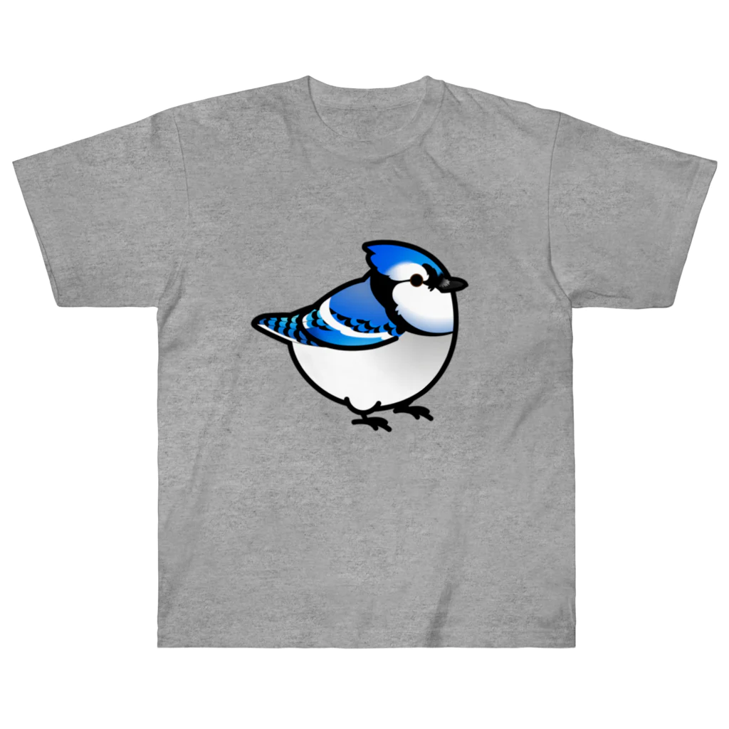 Cody the LovebirdのChubby Bird アオカケス　ブルージェイ ヘビーウェイトTシャツ