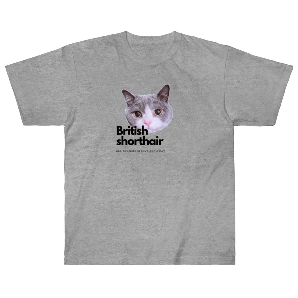 leoncatのBritish Love ヘビーウェイトTシャツ