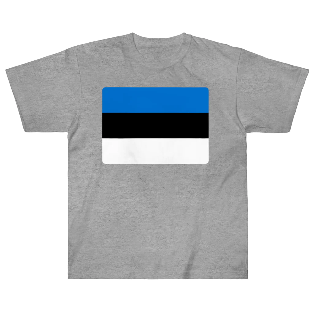 お絵かき屋さんのエストニアの国旗 Heavyweight T-Shirt