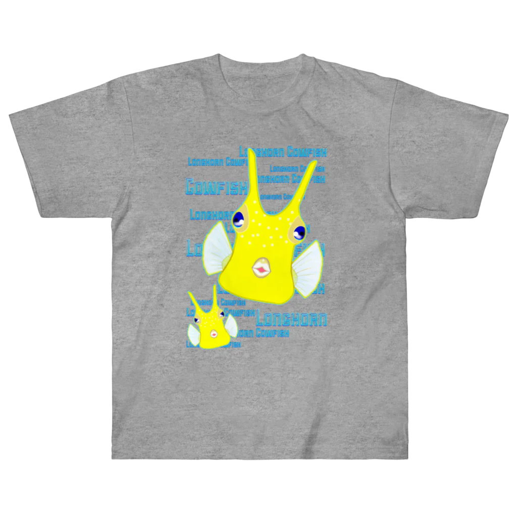 LalaHangeulのLonghorn Cowfish(コンゴウフグ) ヘビーウェイトTシャツ