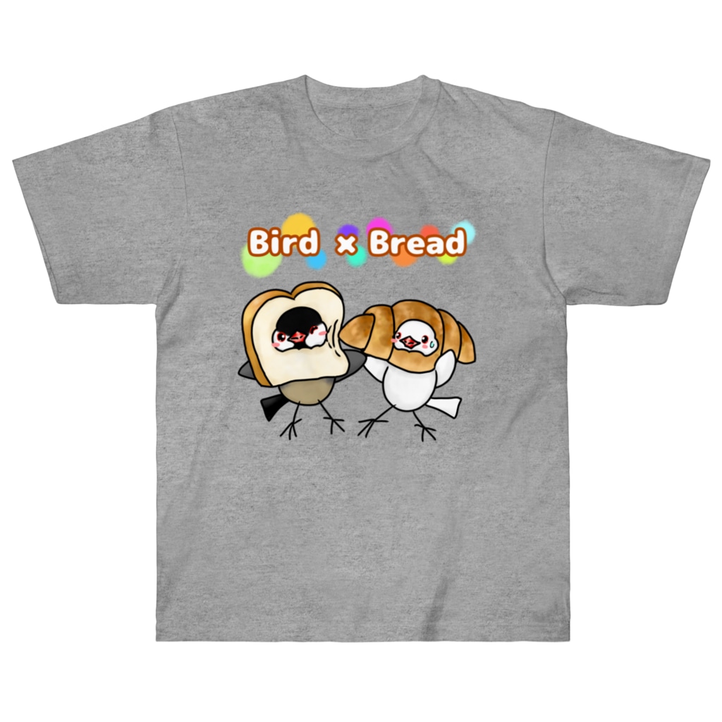 Lily bird（リリーバード）のパンの着ぐるみ文鳥ず Heavyweight T-Shirt