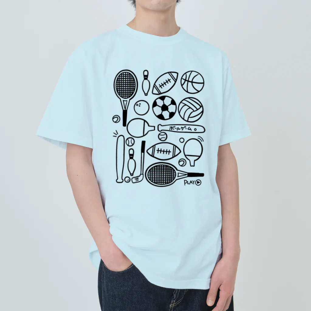 おはる屋さんのいろいろ球技（ボールゲーム） Heavyweight T-Shirt