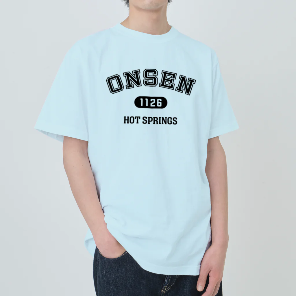 kg_shopのONSEN (ブラック) ヘビーウェイトTシャツ