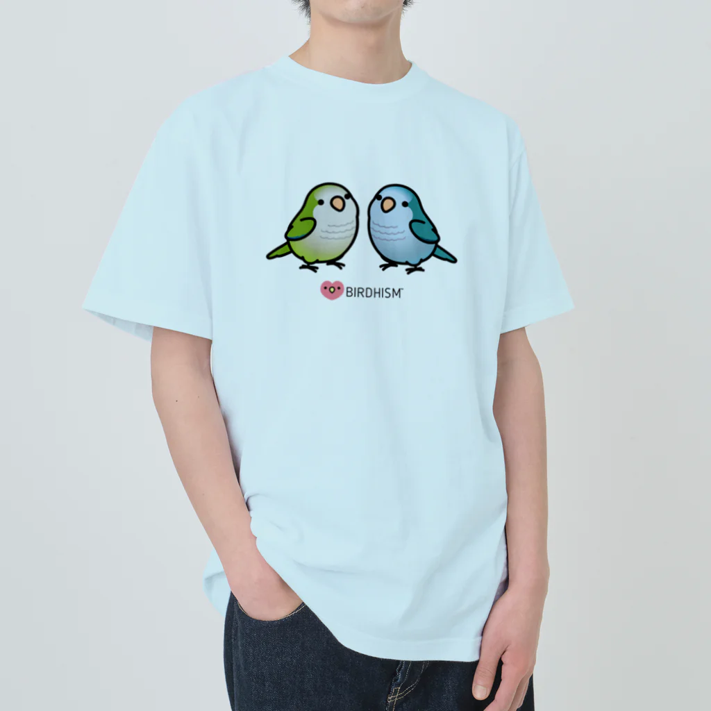 Cody the LovebirdのChubby Bird 仲良しオキナインコ Heavyweight T-Shirt