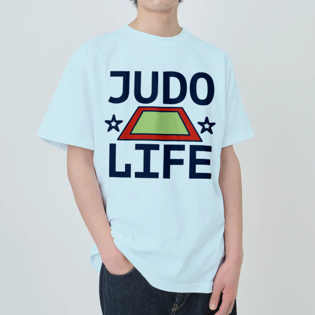 sports_tower スポーツタワーの柔道・JUDO・じゅうどう・グッズ・デザイン・武道・#Tシャツ・柔(やわら)の術・投げ技・固め技・当身技・格闘技・日本・柔術・男子・女子・かっこいい・かわいい・強靭・選手・柔よく剛を制す・世界・柔道場 Heavyweight T-Shirt