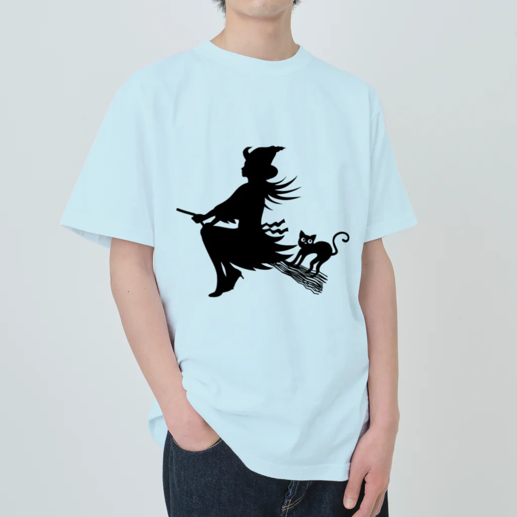 ねこふんじゃダメの魔女っ子猫 Heavyweight T-Shirt