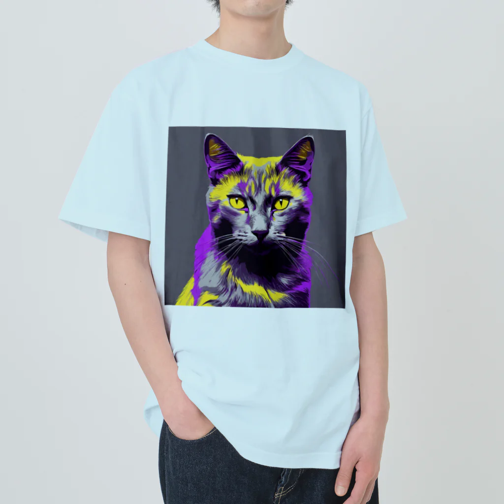 ながさわショップのnight cat Heavyweight T-Shirt