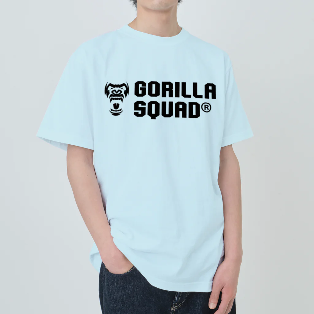 GORILLA SQUAD 公式ノベルティショップのGORILLA SQUAD ロゴ黒 ヘビーウェイトTシャツ