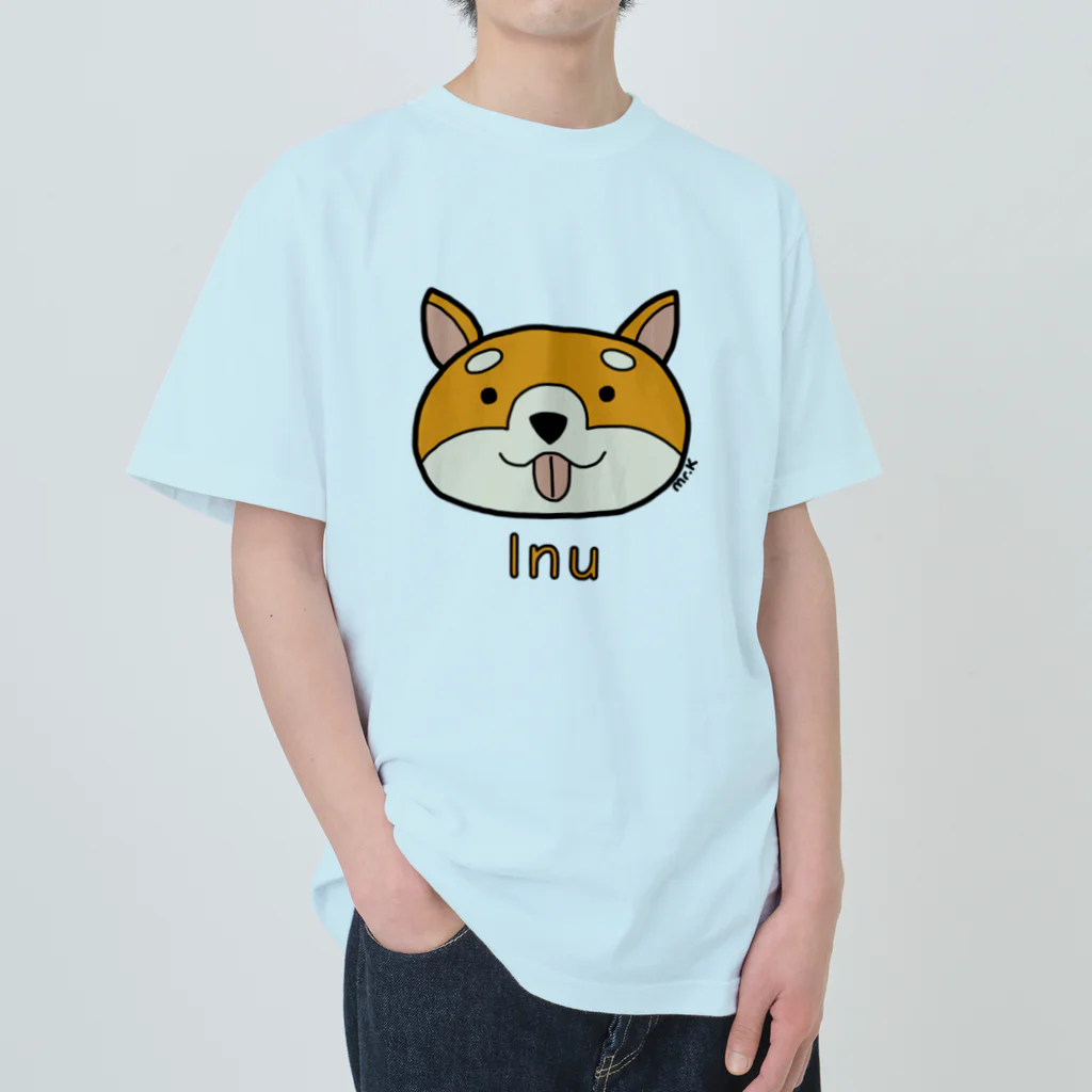 MrKShirtsのInu (犬) 色デザイン Heavyweight T-Shirt