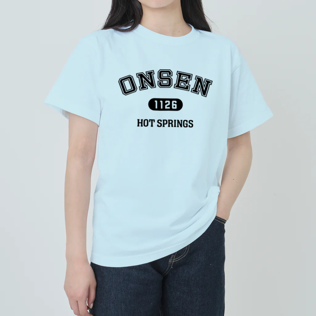 kg_shopのONSEN (ブラック) ヘビーウェイトTシャツ