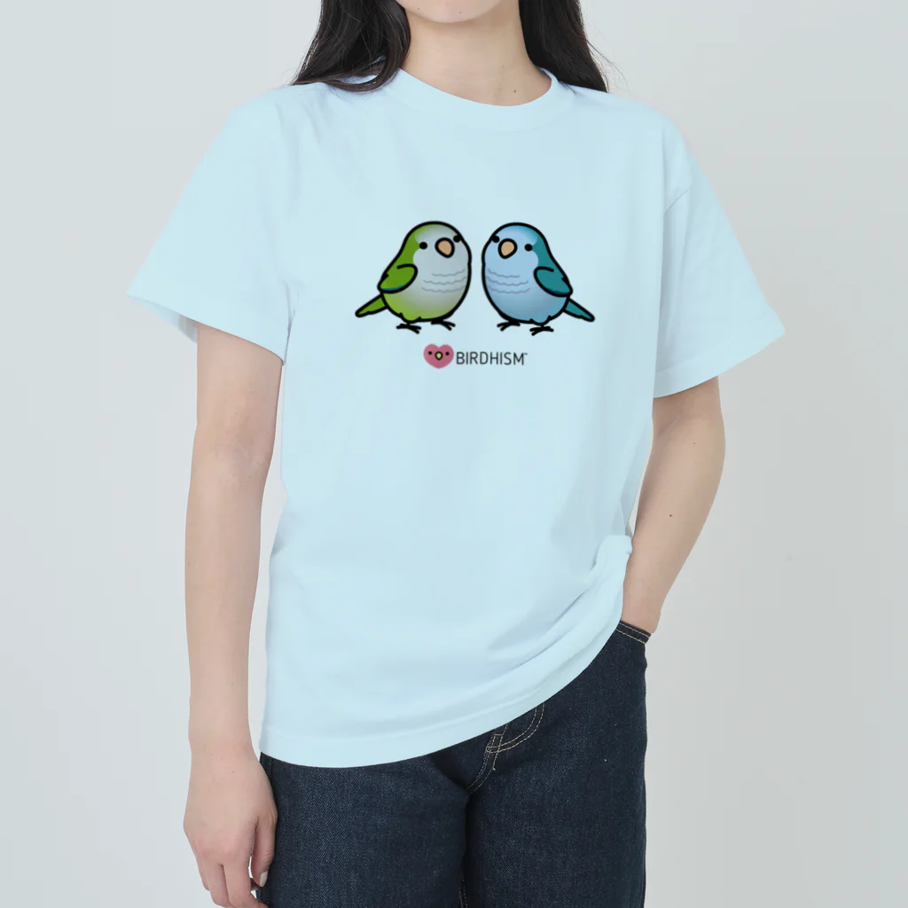 Cody the LovebirdのChubby Bird 仲良しオキナインコ Heavyweight T-Shirt