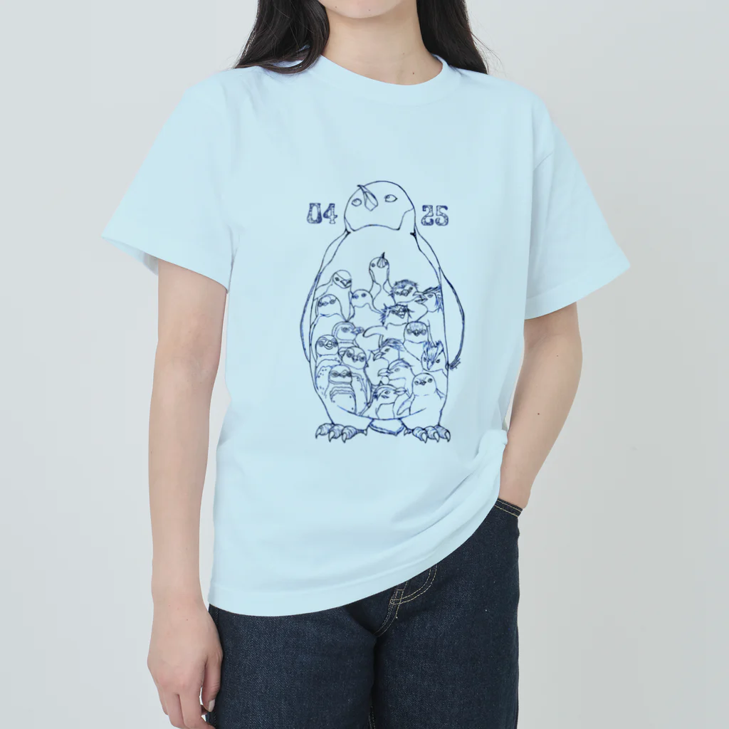 ヤママユ(ヤママユ・ペンギイナ)の0425-18 Penguins of the World- Heavyweight T-Shirt