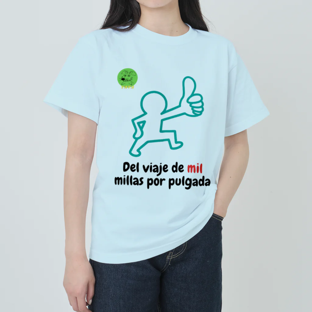 Nice Japanese words? !のDel viaje de mil millas por pulgada Heavyweight T-Shirt