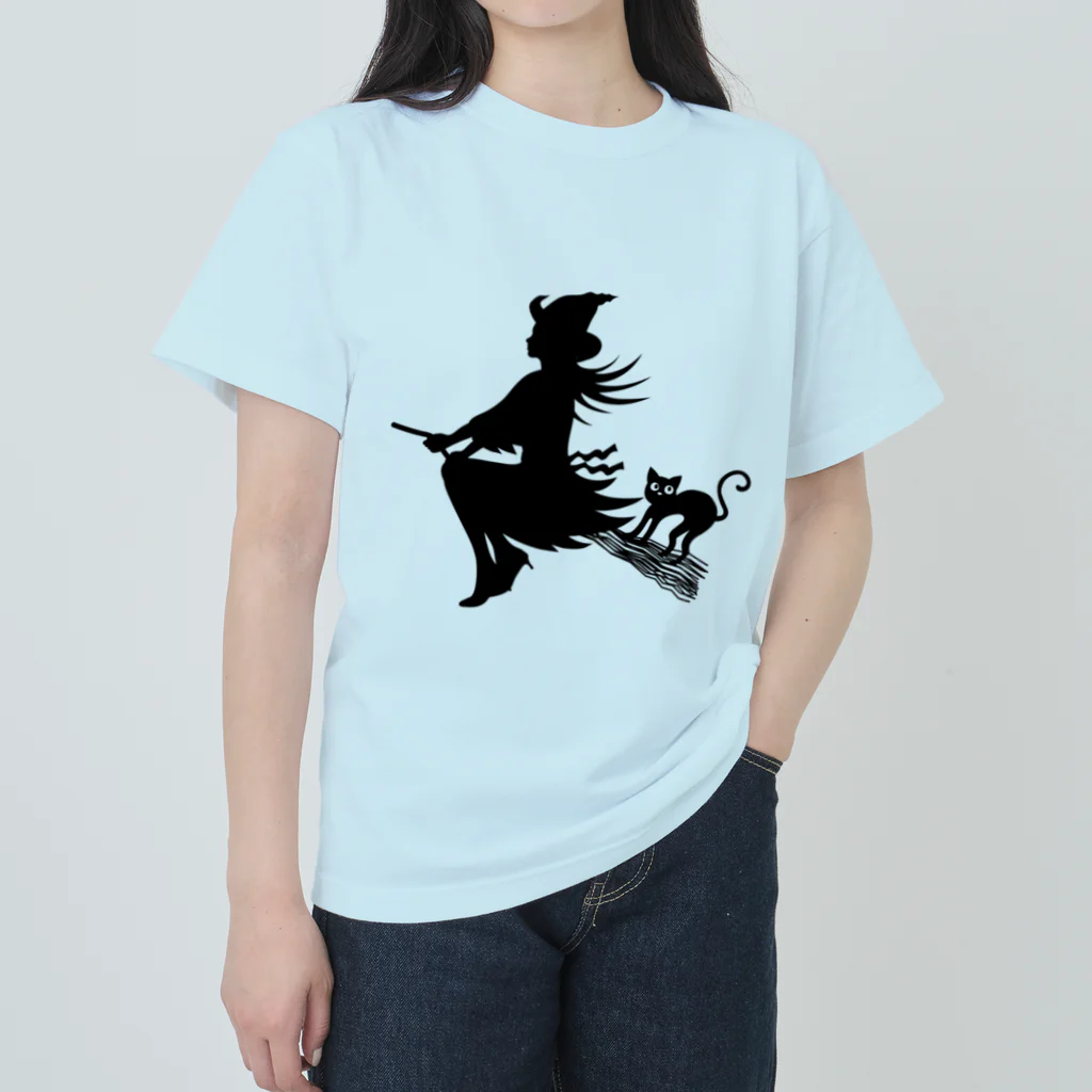 ねこふんじゃダメの魔女っ子猫 Heavyweight T-Shirt