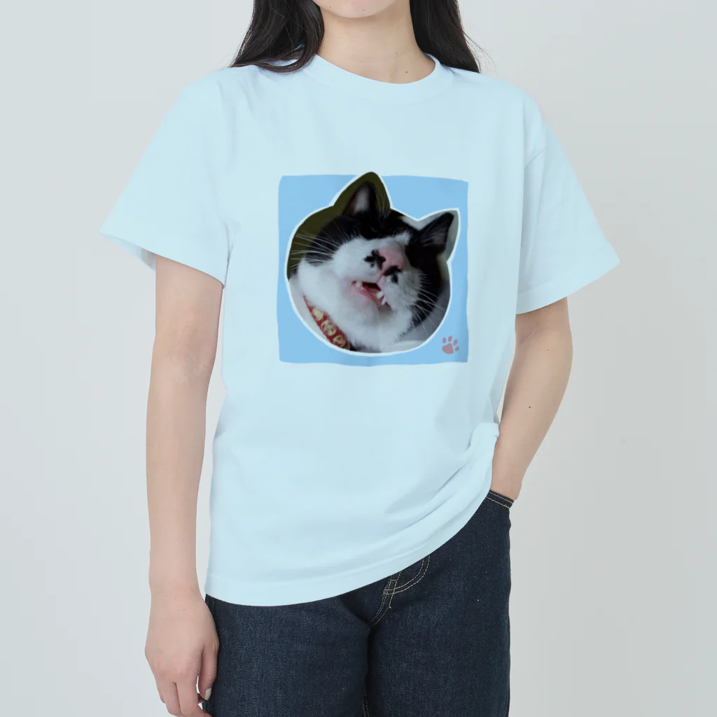 木ノ下商店の眠りこけた猫。 ヘビーウェイトTシャツ