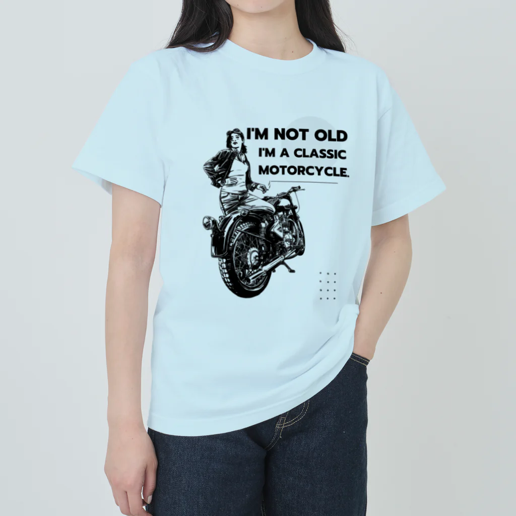 Tシャツ専門店T-Brandのクラシックバイク&ガール ヘビーウェイトTシャツ