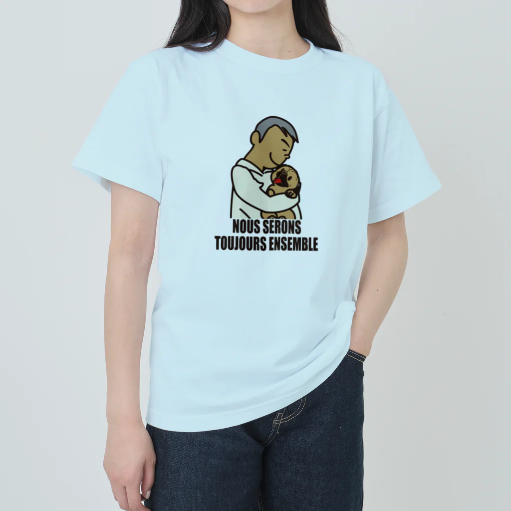 BEAM's STOREの【パパとわんこ（papa et chien)】Nous serons toujours ensemble. Heavyweight T-Shirt