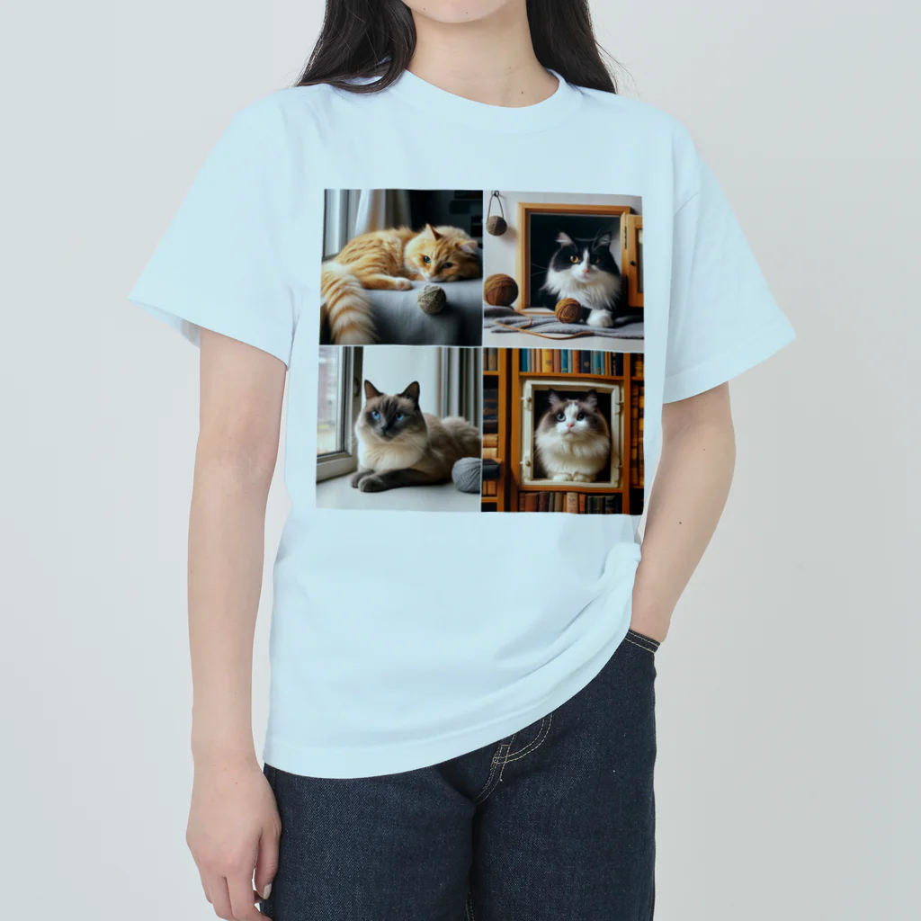 クリエイティブ　テトの猫 ヘビーウェイトTシャツ