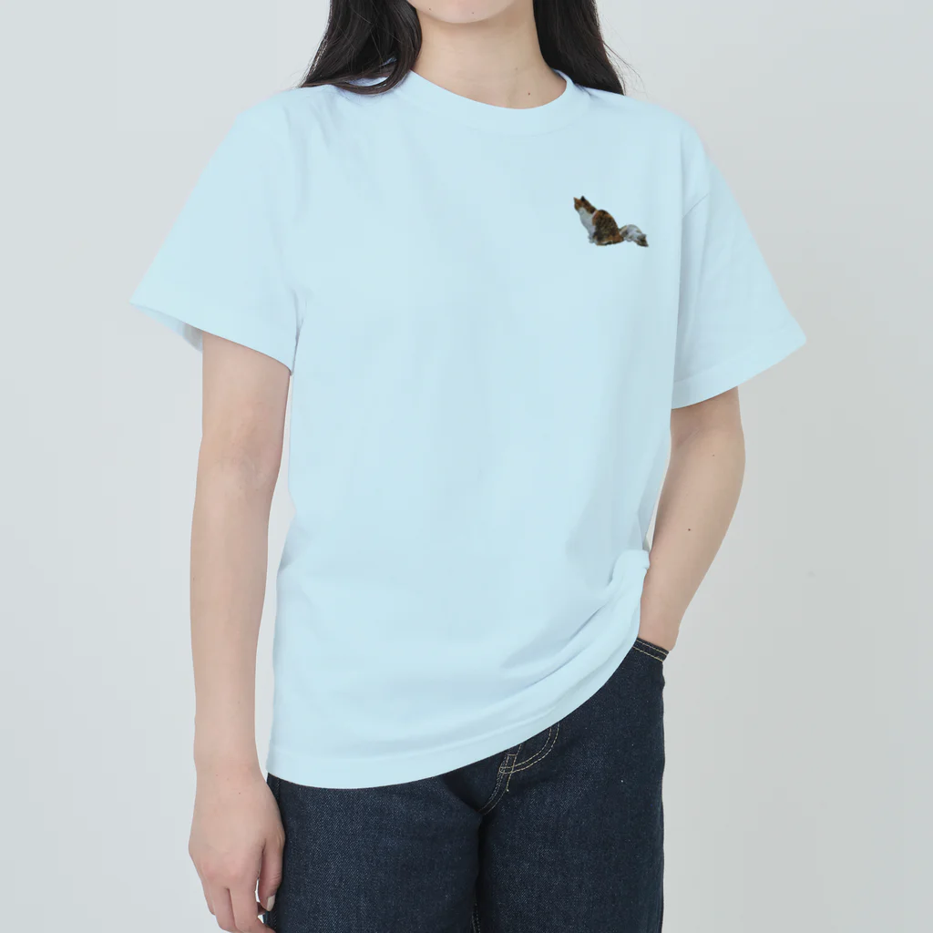 猫島のじかんの親猫の尻かじり子猫 Heavyweight T-Shirt