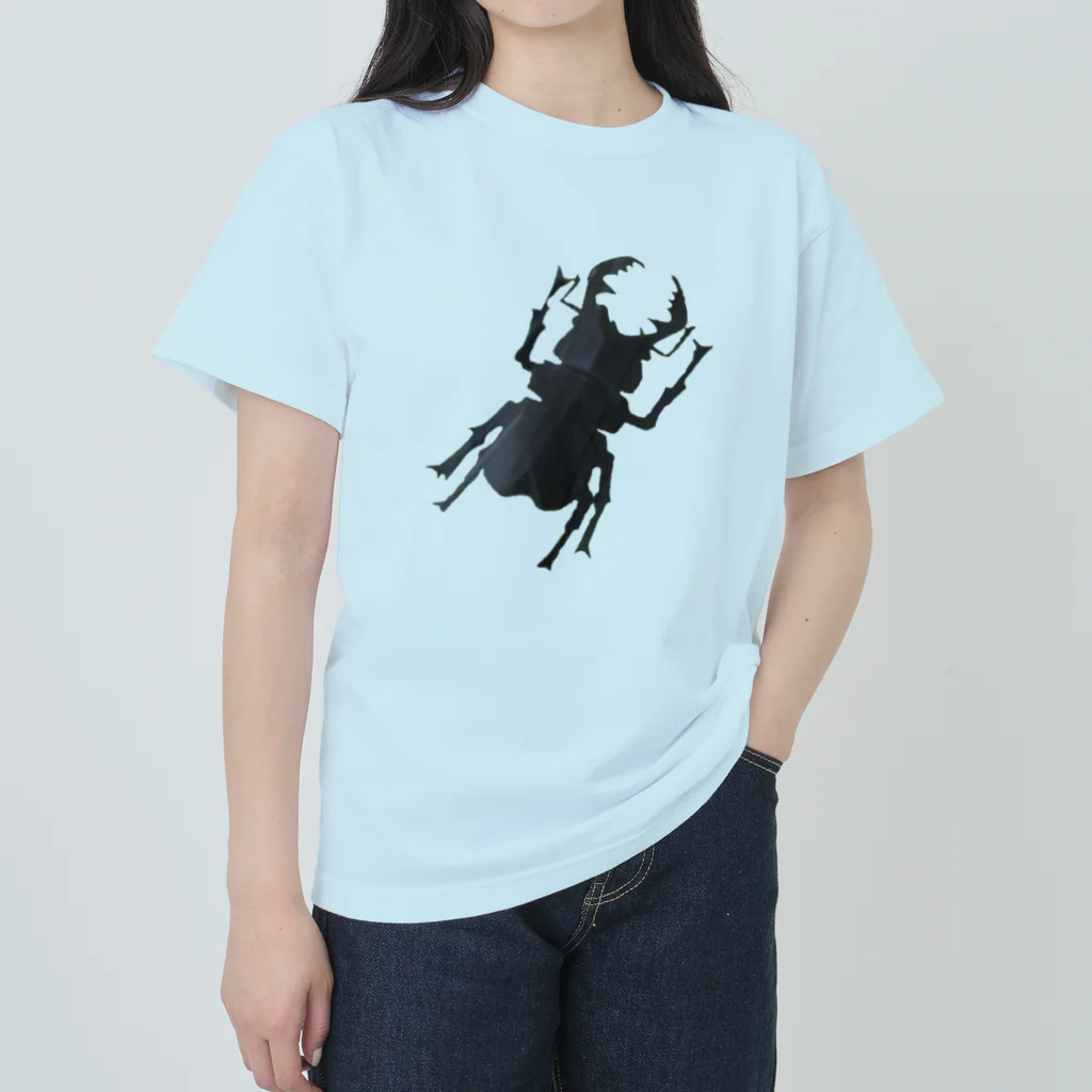 心の森ミュージアム　遊童館の色紙クワガタ ヘビーウェイトTシャツ