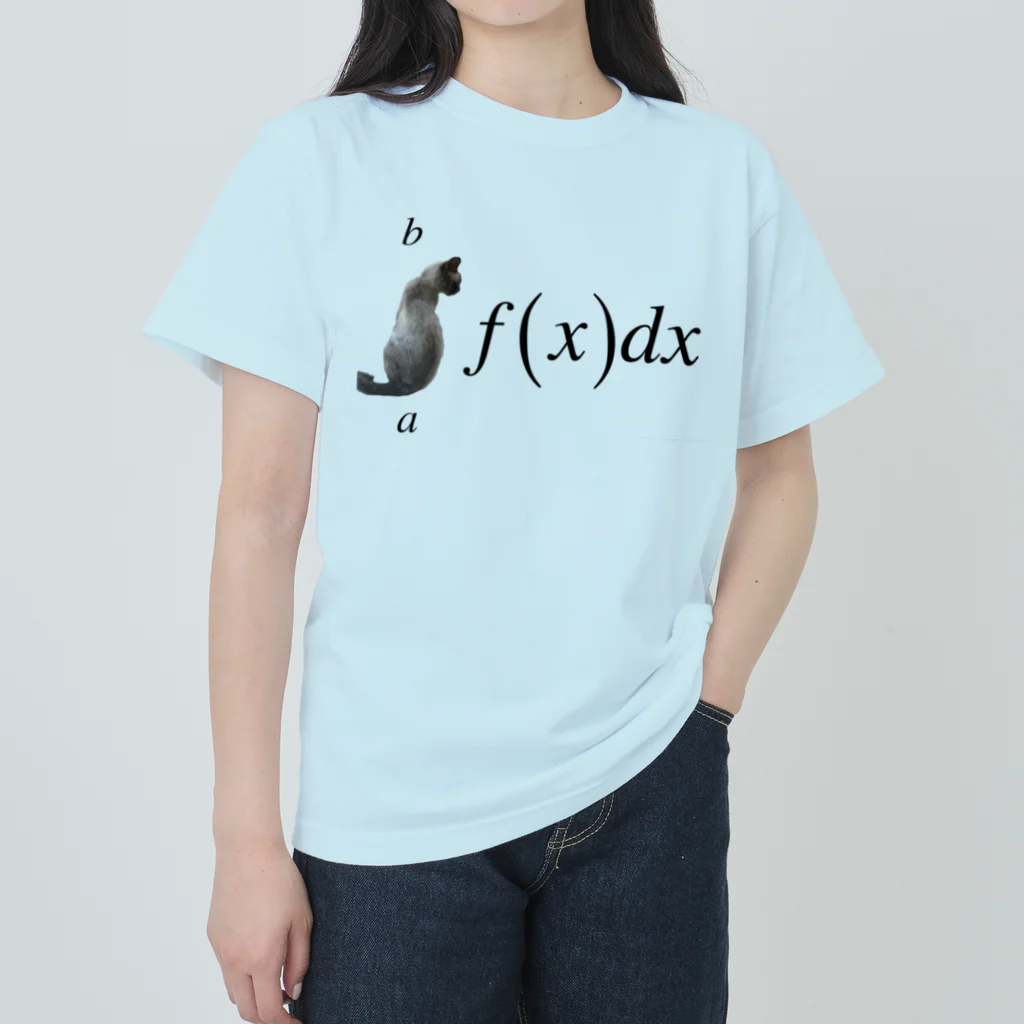 ちばっちょ【ち畳工房&猫ねこパラダイス】の微分積分良い猫分 ヘビーウェイトTシャツ