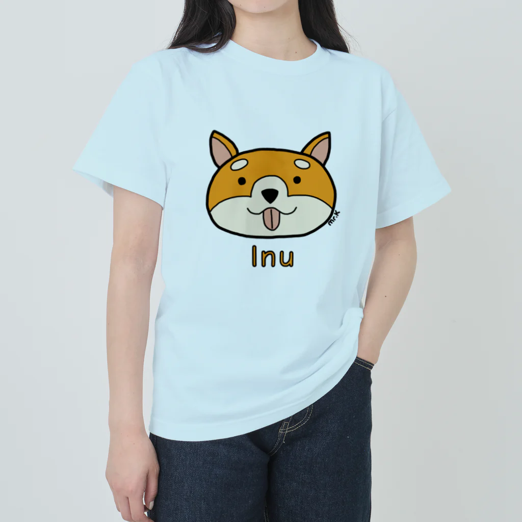 MrKShirtsのInu (犬) 色デザイン Heavyweight T-Shirt