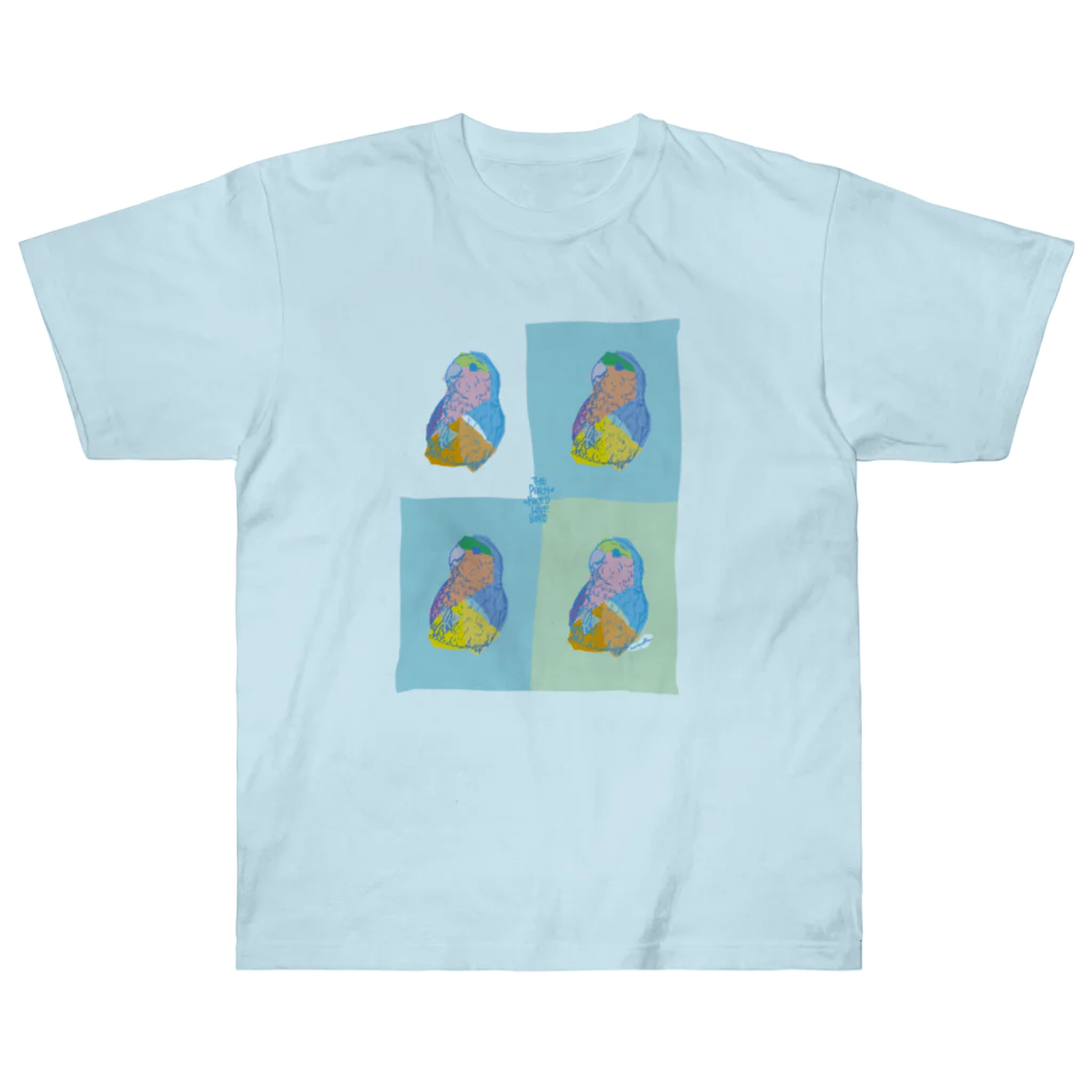 toripolkaのPeach-faced Lovebird ヘビーウェイトTシャツ