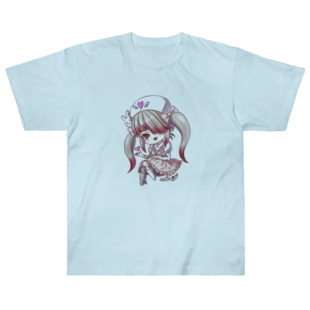 Heavenly Dropのピンクナースちゃん Heavyweight T-Shirt