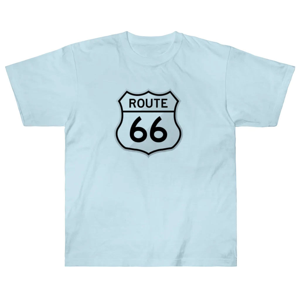 アロハスタイルハワイのU.S. Route 66  ルート66　ブラック ヘビーウェイトTシャツ