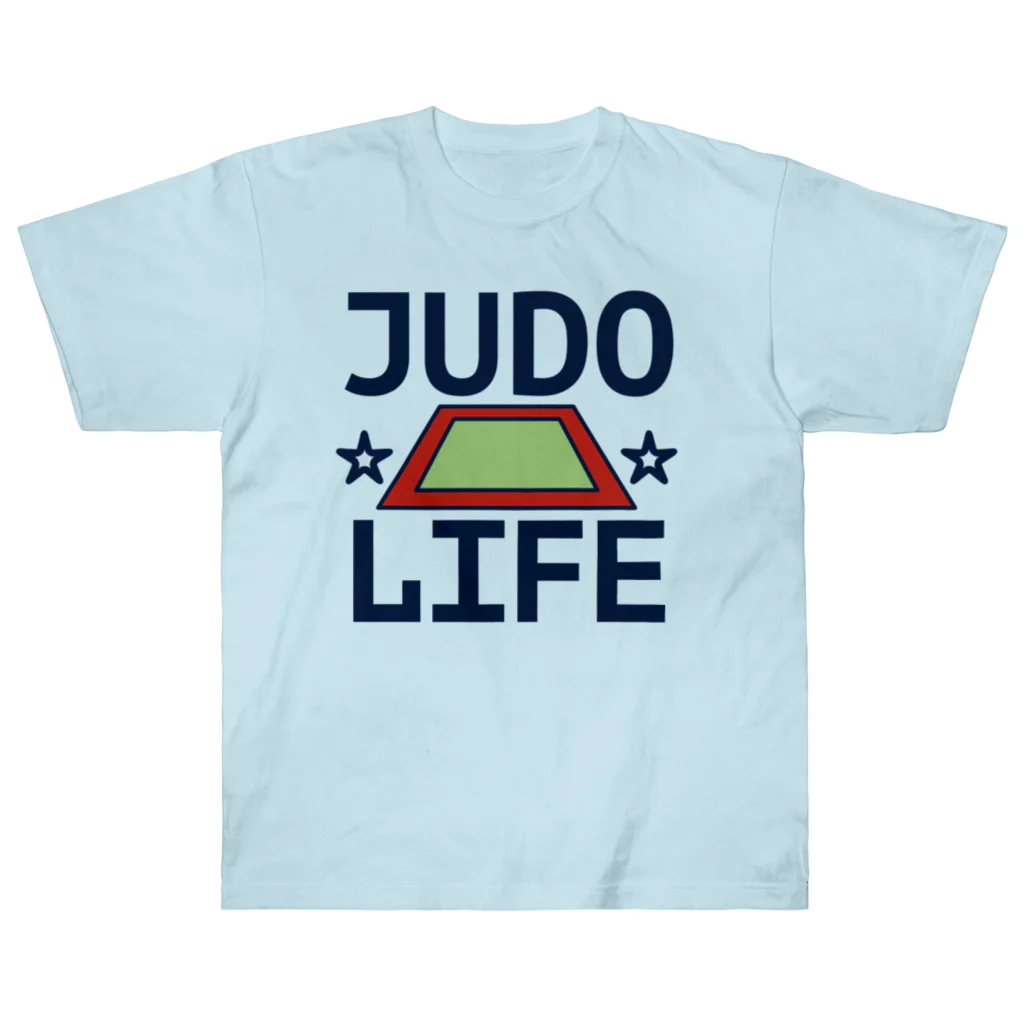 sports_tower スポーツタワーの柔道・JUDO・じゅうどう・グッズ・デザイン・武道・#Tシャツ・柔(やわら)の術・投げ技・固め技・当身技・格闘技・日本・柔術・男子・女子・かっこいい・かわいい・強靭・選手・柔よく剛を制す・世界・柔道場 ヘビーウェイトTシャツ