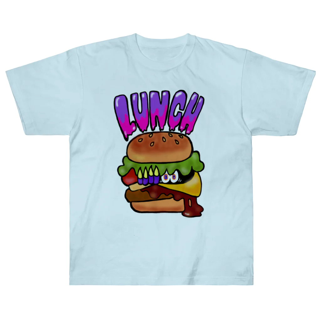 あやしいおばさん くろまめさんのランチ（ポテトのセット） ヘビーウェイトTシャツ