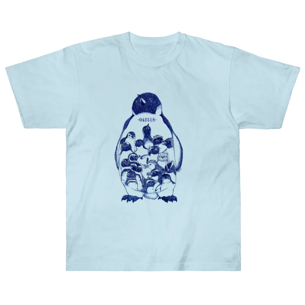 ヤママユ(ヤママユ・ペンギイナ)の-042518-World Penguins Day ヘビーウェイトTシャツ