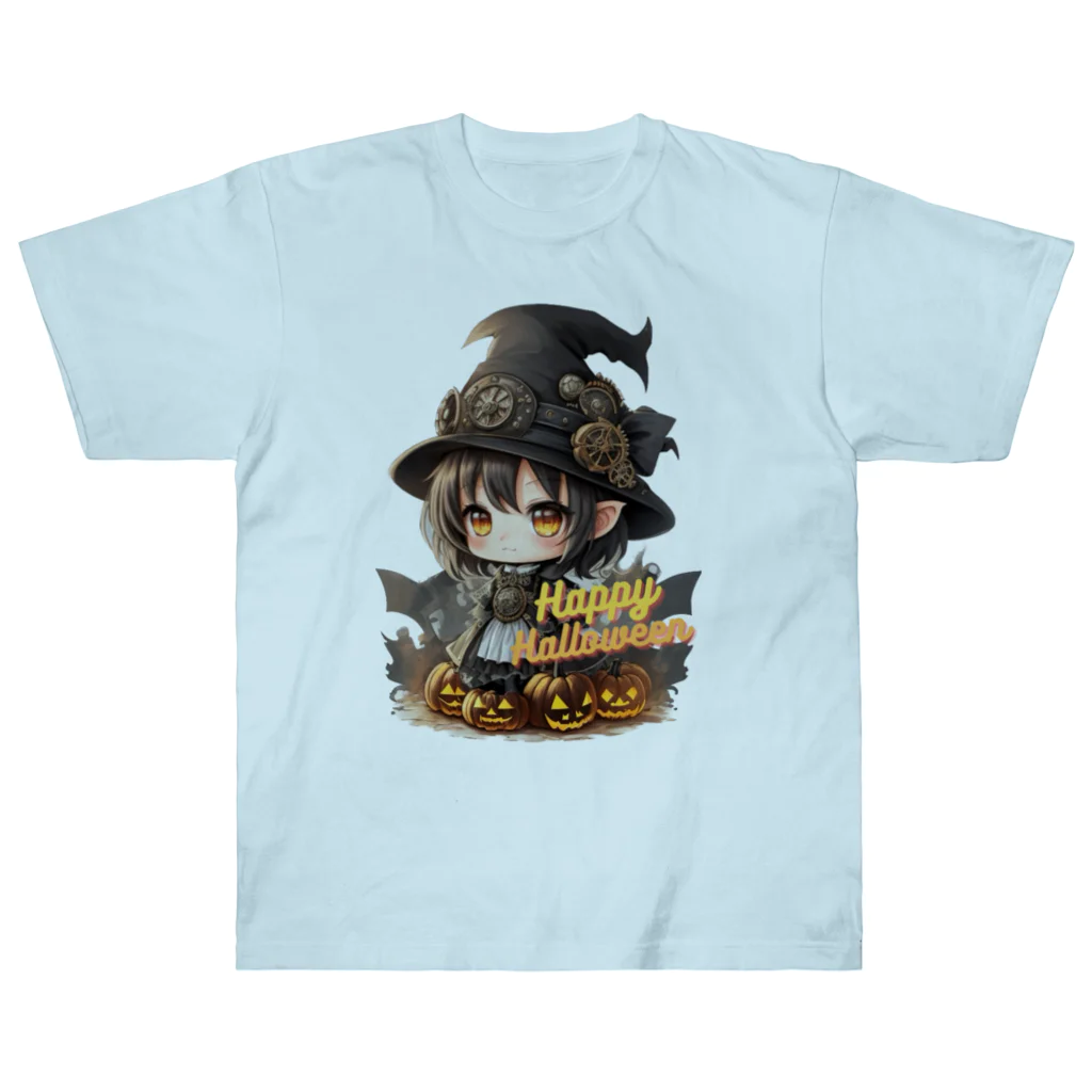 Design_Factory-Lのスチームパンク Girlハロウィンスタイル ヘビーウェイトTシャツ