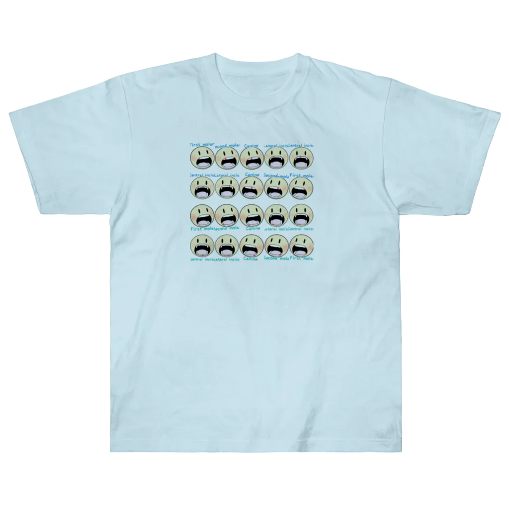 Osoro DesignのCherish family memories（Baby teeth） ヘビーウェイトTシャツ