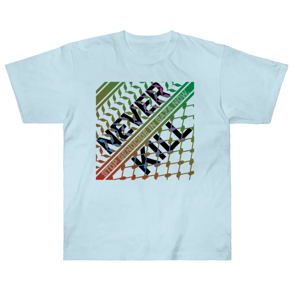 otemochanの【パレスチナ連帯】never kill ヘビーウェイトTシャツ