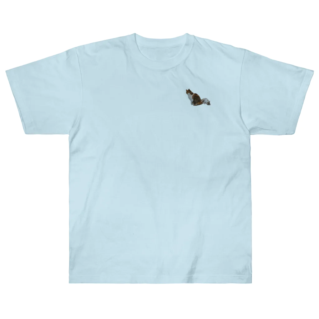 猫島のじかんの親猫の尻かじり子猫 Heavyweight T-Shirt