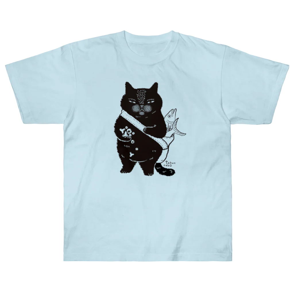 多分ねこのお買い物黒猫さん Heavyweight T-Shirt