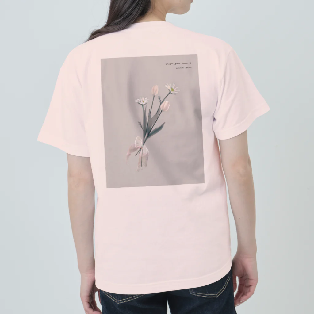 rilybiiの*peach organdy  Heavyweight T-Shirt