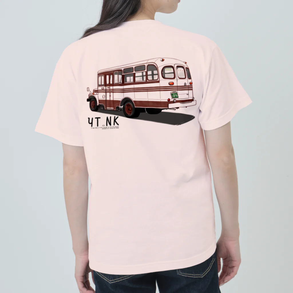 YUTANEKO公式ショップのボンネットバス ヘビーウェイトTシャツ