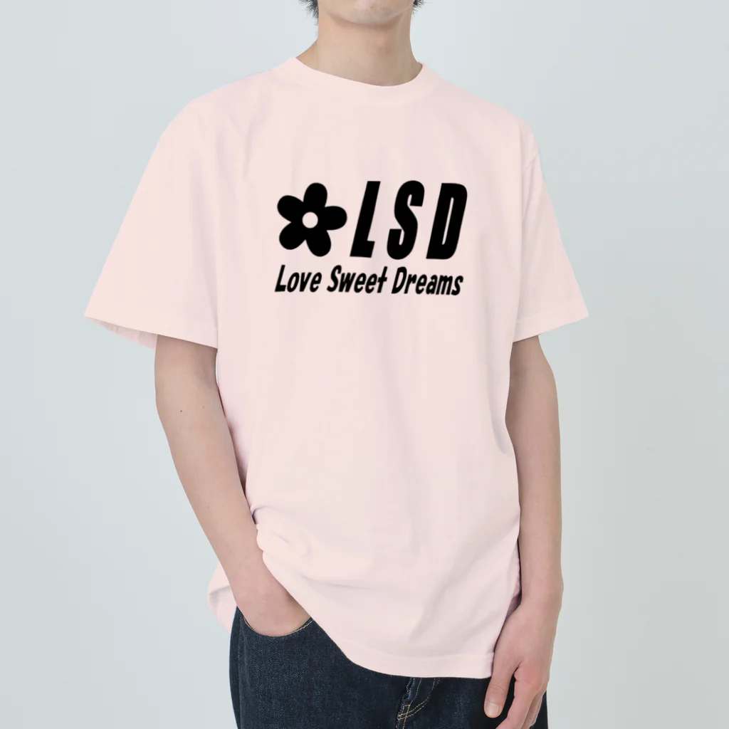 NOIR（ノアール）のLSDフルロゴ　黒 Heavyweight T-Shirt